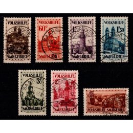 1932 SAAR - AFA 161-67 - komplet sæt - (stemplet)